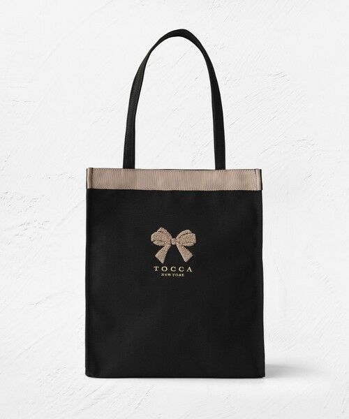 TOCCA / トッカ トートバッグ | PUFFY ICON SUBBAG サブバッグ【星風まどかさん着用】（ブラック×リボン）