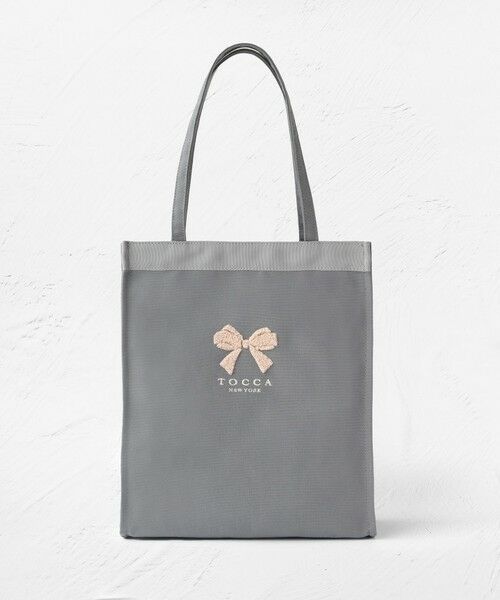 TOCCA / トッカ トートバッグ | PUFFY ICON SUBBAG サブバッグ【星風まどかさん着用】（グレー×リボン）