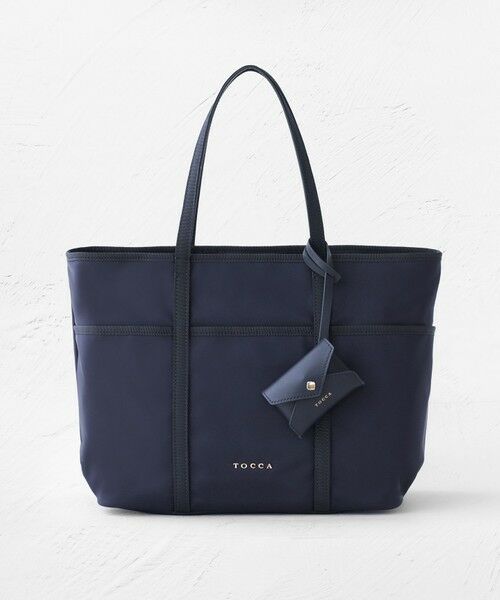 TOCCA / トッカ トートバッグ | T-LETTERA NYLON BAG ナイロンバッグ【A4サイズ対応】（ネイビー系）