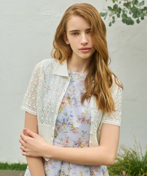 TOCCA / トッカ ニット・セーター | 【星風まどかさん着用】SPIDER LACE KNIT レースニットカーディガン（アイボリー系）