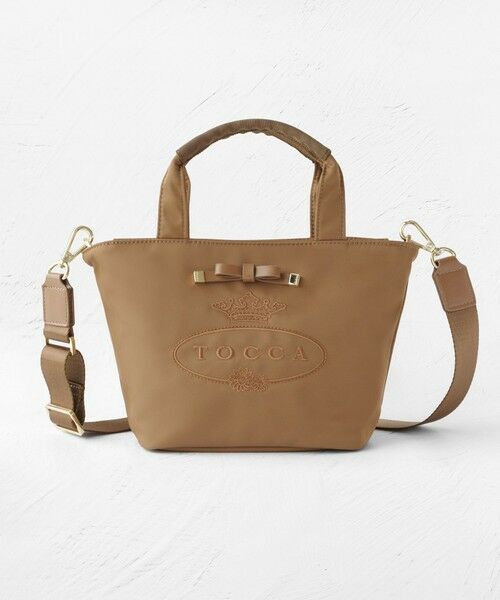 TOCCA / トッカ ショルダーバッグ | CARVED LOGO POCHETTE ナイロンバッグ（ブラウン系）