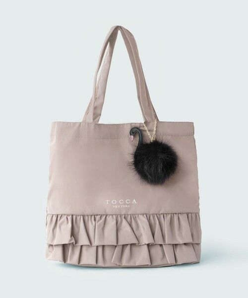 TOCCA / トッカ ショルダーバッグ | SOGNO FUR CHARM TOTE トートバッグ【WEB＆一部店舗限定・A4サイズ対応】（ベージュ系）