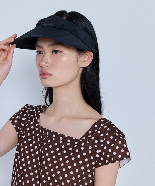 TOCCA / トッカ ハンチング・キャスケット・ベレー帽 | RIBBON KNOT 2WAY SUNVISOR サンバイザー＆カチューシャ（ブラック系）