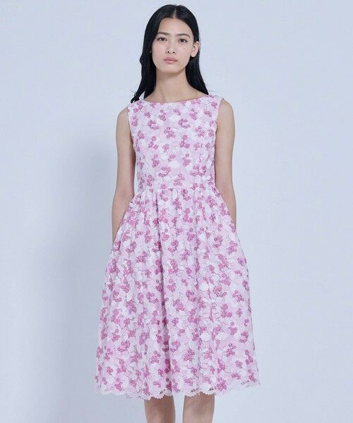 TOCCA / トッカ ロング・マキシ丈ワンピース | HYDRANGEA IN RAIN ドレス(ピンク系7)