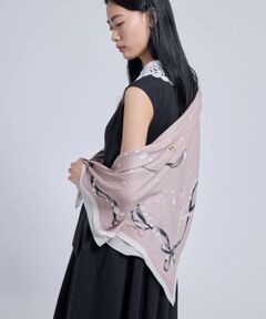 TOCCA / トッカ マフラー・ショール・スヌード・ストール | PEARL WITH RIBBON WOOL SILK SQUARE STOLE ストール