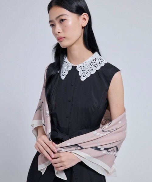 TOCCA / トッカ マフラー・ショール・スヌード・ストール | PEARL WITH RIBBON WOOL SILK SQUARE STOLE ストール | 詳細2
