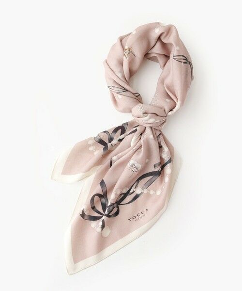 TOCCA / トッカ マフラー・ショール・スヌード・ストール | PEARL WITH RIBBON WOOL SILK SQUARE STOLE ストール | 詳細5