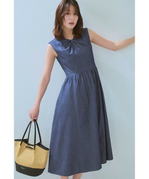 TOCCA / トッカ ロング・マキシ丈ワンピース | 【WEB&一部店舗限定カラーあり】RIBBON BOND DRESS ドレス(ネイビー系)