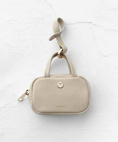 TOCCA / トッカ ポーチ | TOCCA BOSTON CHARM POUCH レザーチャーム（ベージュ系）