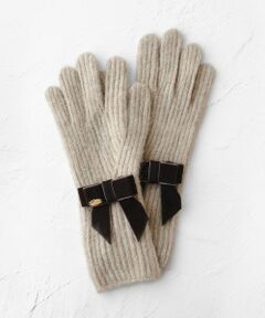 TOCCA / トッカ 手袋 | VELVET RIBBON KNIT GLOVE ニットグローブ