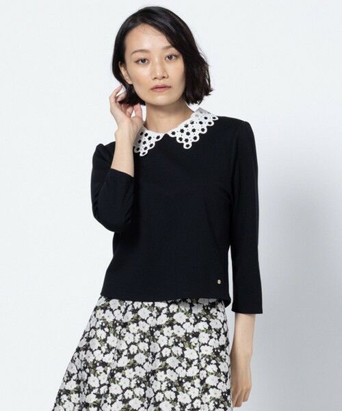 TOCCA / トッカ カットソー | DOT COLLAR TOPS カットソー（ブラック系）