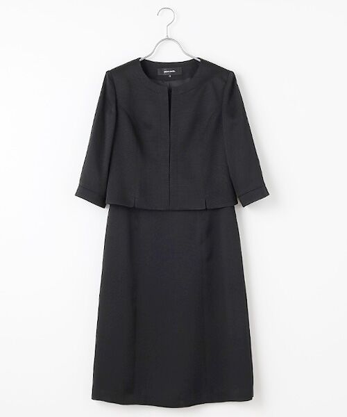 SOIR REVE東京ソワール高級ブラックフォーマル アンサンブル 13号 東京ソワール 日本製 13号 高級 喪服 礼服 ブラックフォーマル