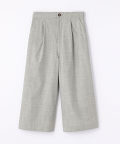 ICBアイシービークロップドフレアパンツキュロットコットンストレッチベージュ ICBアイシービークロップドフレアパンツキュロットコットン