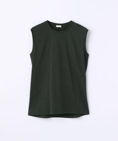 TOMORROWLAND / トゥモローランド カットソー | ファインコットン ノースリーブプルオーバー