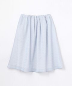 TOMORROWLAND / トゥモローランド ミニ・ひざ丈スカート | カラミボーダー ギャザーフレアスカート