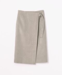 TOMORROWLAND / トゥモローランド ミニ・ひざ丈スカート | フェイクスエード ラップスカート