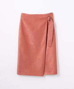 TOMORROWLAND / トゥモローランド ミニ・ひざ丈スカート | フェイクスエード ラップスカート