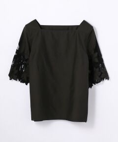 TOMORROWLAND / トゥモローランド シャツ・ブラウス | コットンシルクエンブロイダリー スクエアネックプルオーバー