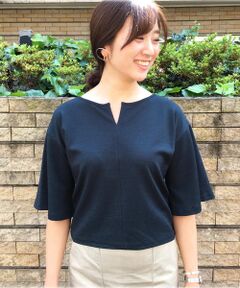 TOMORROWLAND / トゥモローランド カットソー | ミラノリブ フレアスリーブプルオーバー