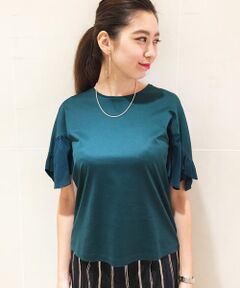 TOMORROWLAND / トゥモローランド カットソー | コットンシルクコンビ ボリュームスリーブプルオーバー