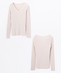 TOMORROWLAND / トゥモローランド ニット・セーター | ウールリブ Vネックプルオーバー