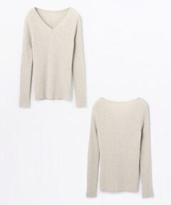 TOMORROWLAND / トゥモローランド ニット・セーター | ウールリブ Vネックプルオーバー