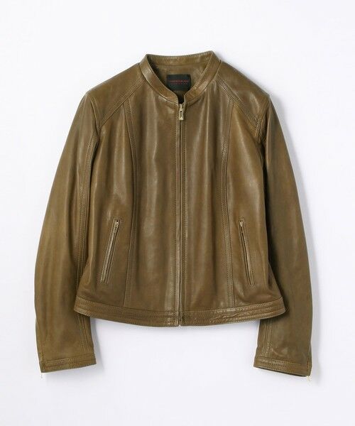セール】 ラムレザー ジップアップブルゾン （レザーブルゾン