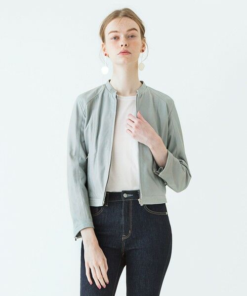 TOMORROWLAND / トゥモローランド レザーブルゾン・ジャケット | ラムレザー ジップアップブルゾン | 詳細11