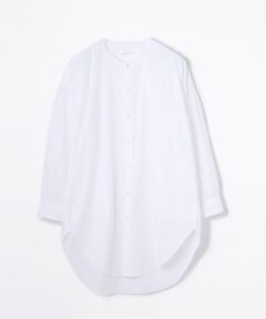 TOMORROWLAND / トゥモローランド シャツ・ブラウス | コットン ノーカラーロングシャツ
