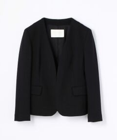 ウールナイロン ノーカラージャケット