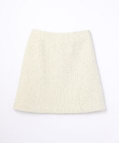 TOMORROWLAND / トゥモローランド ミニ・ひざ丈スカート | ウールアクリルツイード トラペーズスカート