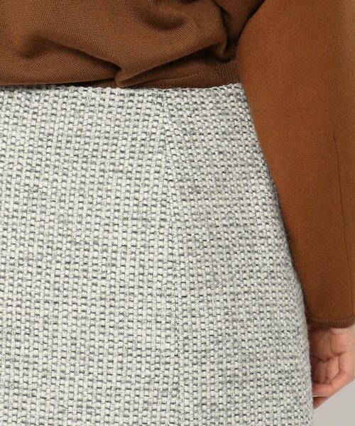 TOMORROWLAND / トゥモローランド ミニ・ひざ丈スカート | ウールアクリルツイード トラペーズスカート | 詳細5