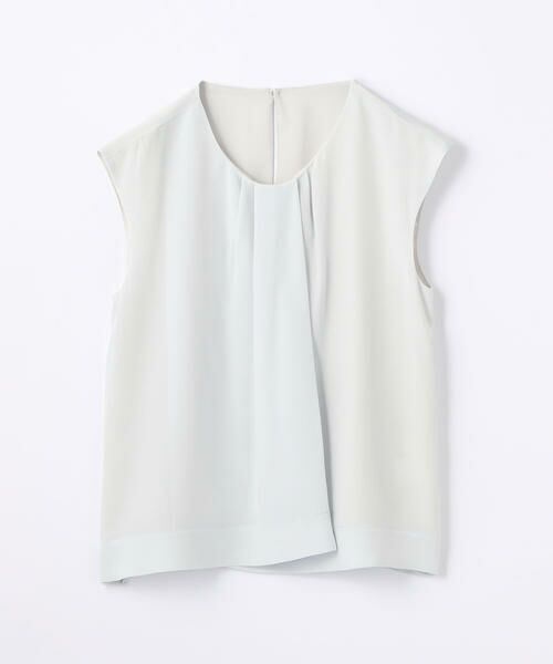 TOMORROWLAND / トゥモローランド シャツ・ブラウス | シルクデシン フレンチスリーブブラウス(61 ライトグレー)