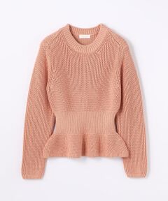 TOMORROWLAND / トゥモローランド ニット・セーター | コットンシルク ぺプラムプルオーバー