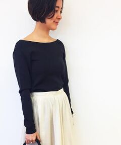 TOMORROWLAND / トゥモローランド ニット・セーター | シルクポリエステル バックドレープ2-wayプルオーバー