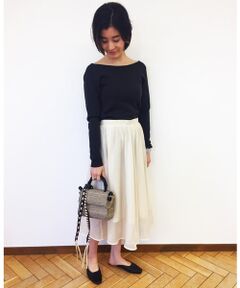 TOMORROWLAND / トゥモローランド ミニ・ひざ丈スカート | シルクナイロンオーガンジー ギャザースカート