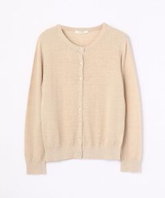 TOMORROWLAND / トゥモローランド カーディガン・ボレロ | リネン クルーネックカーディガン