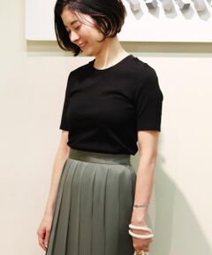 TOMORROWLAND / トゥモローランド カットソー | コットンジャージー バックリボンクルーネックプルオーバー