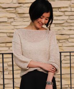 TOMORROWLAND / トゥモローランド ニット・セーター | コットン ハーフスリーブプルオーバー