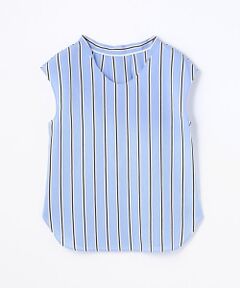 TOMORROWLAND / トゥモローランド シャツ・ブラウス | レーヨンナイロンストライプ フレンチスリーブブラウス