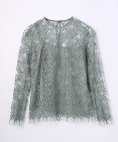 TOMORROWLAND / トゥモローランド シャツ・ブラウス | コットンナイロンレース クルーネックブラウス