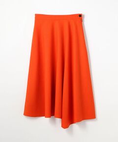 TOMORROWLAND / トゥモローランド ミニ・ひざ丈スカート | ウールサキソニー アシンメトリーフレアスカート