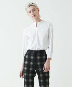 TOMORROWLAND / トゥモローランド シャツ・ブラウス | ブロードストレッチ スタンドカラーブラウス