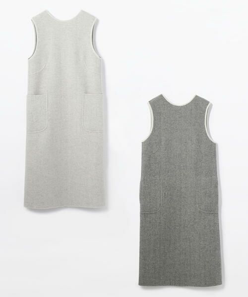 ウールナイロンヘリンボーン ノースリーブワンピース ミニ丈 ひざ丈ワンピース Tomorrowland トゥモローランド ファッション通販 タカシマヤファッションスクエア