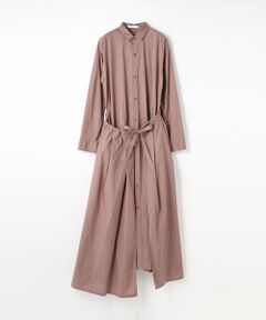 TOMORROWLAND / トゥモローランド ロング・マキシ丈ワンピース | コットンストレッチ ラップシャツワンピース