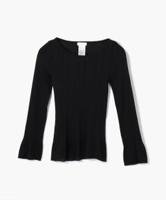 TOMORROWLAND / トゥモローランド カットソー | コットンランダムリブ ラウンドネックプルオーバー