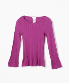 TOMORROWLAND / トゥモローランド カットソー | コットンランダムリブ ラウンドネックプルオーバー