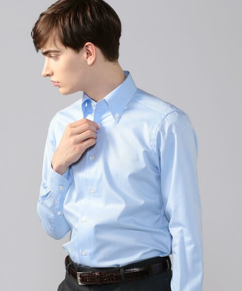 セール 1 2コットンツイル ワンピースボタンダウン ドレスシャツ シャツ ブラウス Tomorrowland トゥモローランド ファッション通販 タカシマヤファッションスクエア