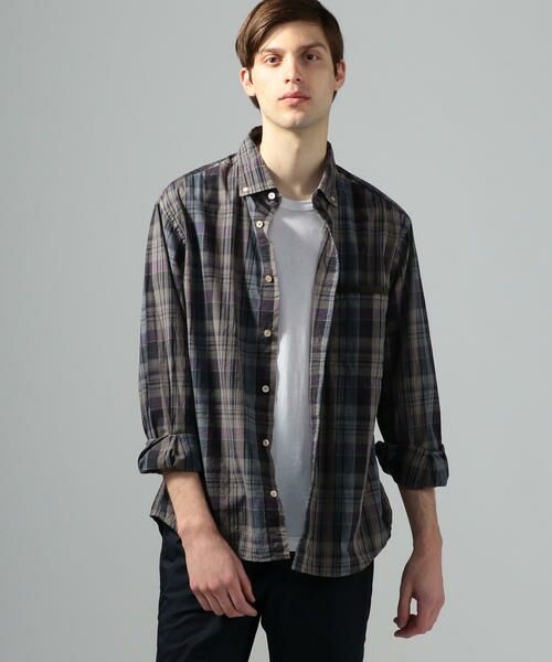 セール チェックオーバーダイ ボタンダウンシャツ シャツ ブラウス Tomorrowland トゥモローランド ファッション通販 タカシマヤファッションスクエア