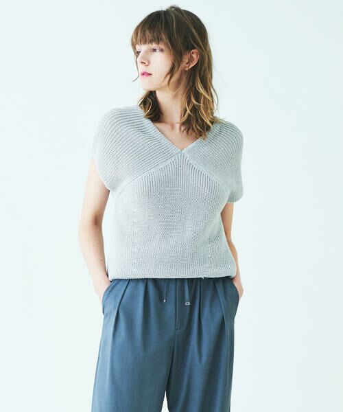 セール リネンナイロンペーパー Vネックプルオーバー ニット セーター Tomorrowland トゥモローランド ファッション通販 タカシマヤファッションスクエア